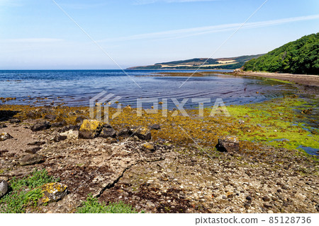 Seascape views of West Scotland near Girvan and Culzean Castle - Scotland 85128736