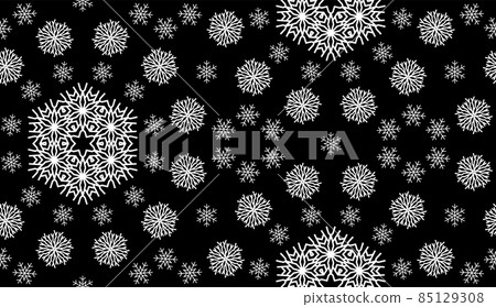 Christmas snowflake seamless pattern for winter holiday ornament Christmas snowflake seamless pattern for winter holiday ornament 85129308