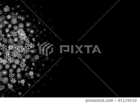 Christmas background or card template with small snowflakes Christmas background or card template with small snowflakes 85129310