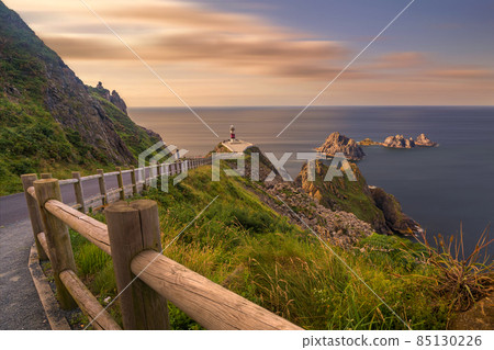 Panoramic view of thr lighthouse of Cabo Ortegal in Galicia, Spain. 85130226