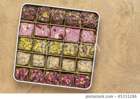traditional Turkish delight - lokum dessert traditional Turkish delight - lokum dessert 85131286