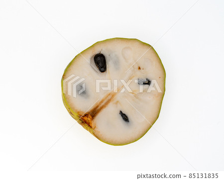 Cherimoya sliced tropical fruit isolated on white 85131835