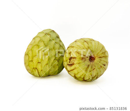 Cherimoya tropical fruit isolated on white 85131836