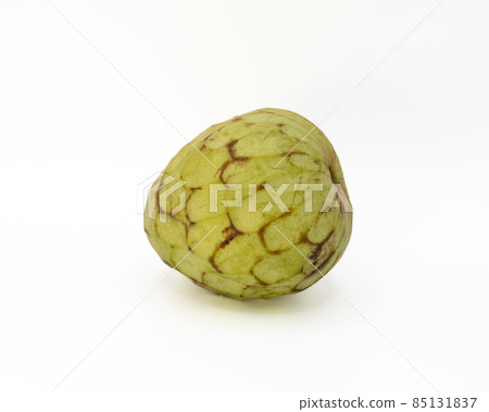 Cherimoya tropical fruit isolated on white Cherimoya tropical fruit isolated on white 85131837