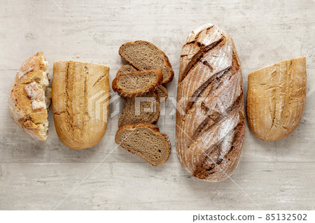 top view different types bread. High quality photo 85132502