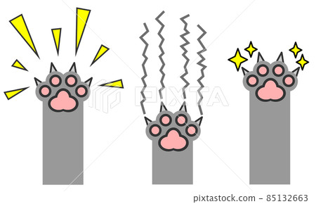 A scary illustration of a dangerous animal with sharp claws and scratches A scary illustration of a dangerous animal with sharp claws and scratches 85132663
