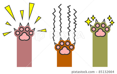 A scary illustration of a dangerous animal with sharp claws and scratches A scary illustration of a dangerous animal with sharp claws and scratches 85132664