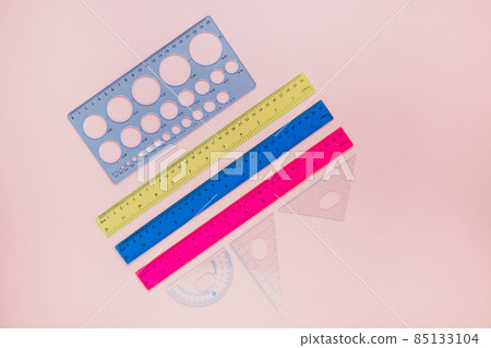 rulers alidad laid middle. High quality photo rulers alidad laid middle. High quality photo 85133104