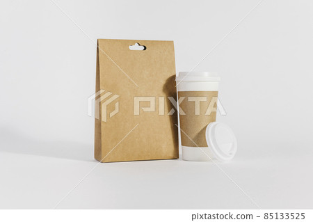 big plastic cup bag. High quality photo big plastic cup bag. High quality photo 85133525