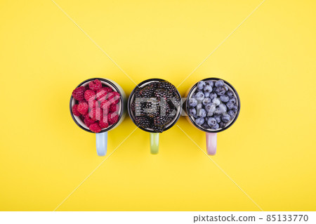 cute assortment forest fruit top view. High quality photo cute assortment forest fruit top view. High quality photo 85133770