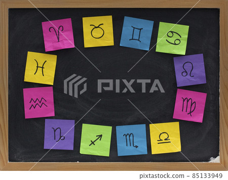 western zodiac symbols on blackboard western zodiac symbols on blackboard 85133949