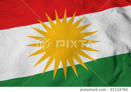 Kurdish flag in 3D rendering 85134760