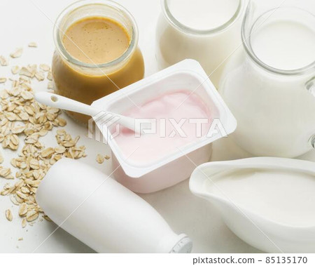 fresh yogurt organic milk. High quality photo 85135170
