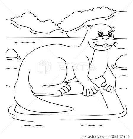 River Otter Coloring Page for Kids 85137505