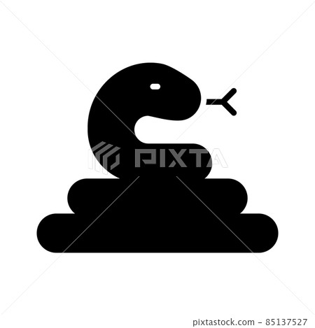 Snake Glyph Icon Animal Vector  85137527