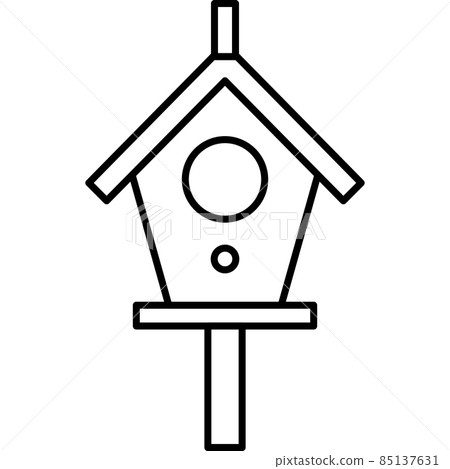 Bird House Outline Icon Vector Bird House Outline Icon Vector 85137631