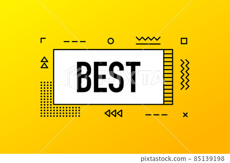 Best, geometry banner on yellow background. Vector illustration. 85139198