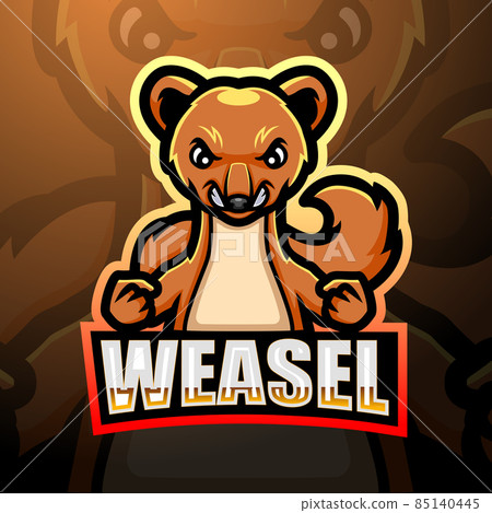 Weasel esport logo mascot design 85140445