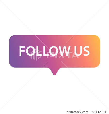 Follow us button vector for graphic design, logo, website, social media, mobile app, UI illustration 85142191