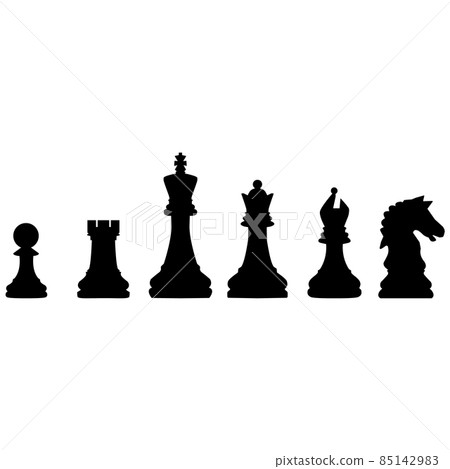 Chess simple icons collection on white background. Chess pieces sign. Chess game symbol. flat style. Chess simple icons collection on white background. Chess pieces sign. Chess game symbol. flat style. 85142983