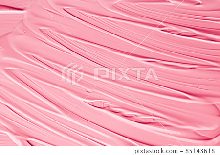 Pink lipstick or lip gloss texture as cosmetic background, makeup and beauty cosmetics product for luxury brand, holiday flatlay backdrop or abstract wall art and paint strokes 85143618