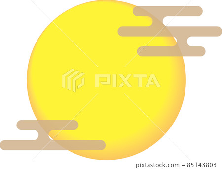 Japanese-style copy space of the moon and haze Japanese-style copy space of the moon and haze 85143803