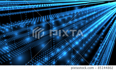 The trajectory of light gathering towards the technological singularity. A concept that represents the ever-advancing digital technology. 85144802