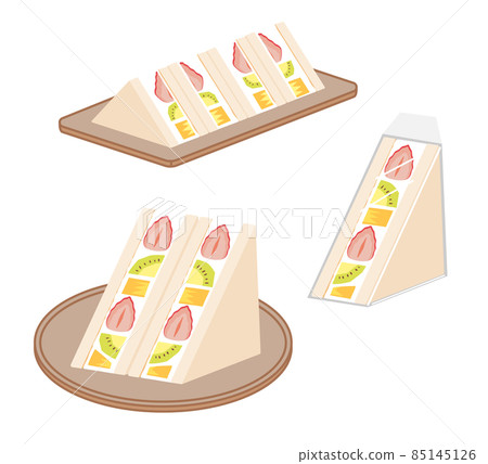 Fruit sandwich set Strawberry + Kiwi + Pine triangle 85145126