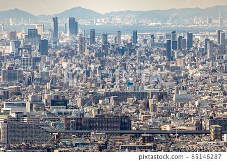 View from Higashi Osaka City Hiraokayama 85146287