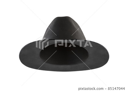 Black retro hat isolated on white background with clipping path Black retro hat isolated on white background with clipping path 85147044