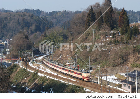 Hokuriku Main Line Tsubata-Kurikara JR West 489 series H01 organization (Kanazawa) Hakutaka Hokuriku Main Line Tsubata-Kurikara JR West 489 series H01 organization (Kanazawa) Hakutaka 85147151