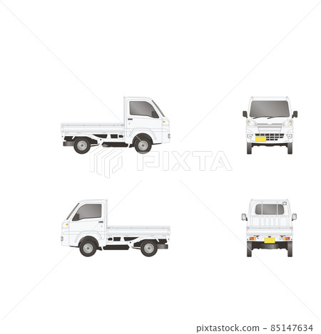 Light truck illustration Three-sided drawing Company car 85147634