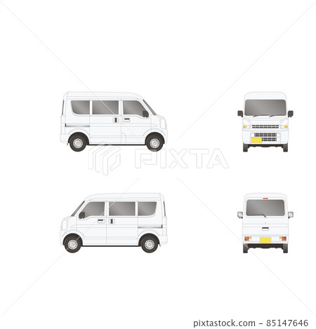 Light van illustration Three-sided drawing company car Light van illustration Three-sided drawing company car 85147646