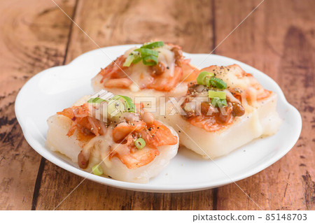 Kimchi Natto Mochi Pizza Kimchi Natto Mochi Pizza 85148703