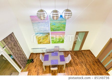 Fantastic contemporary livingroom home interior. Dining room. Hu Fantastic contemporary livingroom home interior. Dining room. Hu 85148736