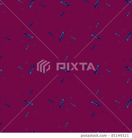Ants seamless pattern. Insects on colorful background. Vector illustration for textile 85149321