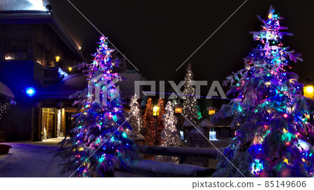 Christmas tree night decoration in Finland Christmas tree night decoration in Finland 85149606