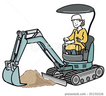 A woman who moves heavy machinery 85150326