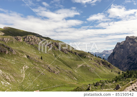 Gorge in the Dolomites in the Natural park Puez Odle. Italian Alps 85150542