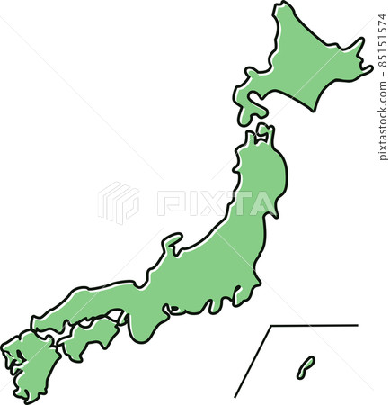 Pop and cute color illustrations of the Japanese archipelago Pop and cute color illustrations of the Japanese archipelago 85151574