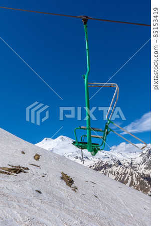 view of the ski lift on Mount Cheget view of the ski lift on Mount Cheget 85153419