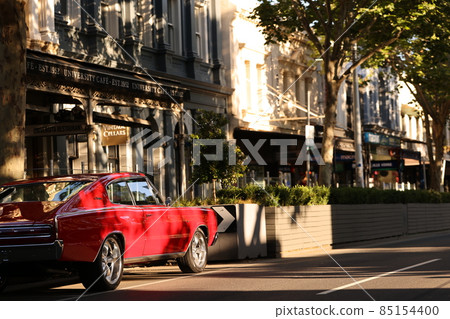 Ostaria Victoria Lygon Street Retro Cityscape and Cars 85154400