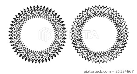 Decorative geometric circle patterns for round frames. 85154667