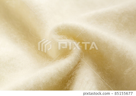 White (light beige) fluffy angora knit texture 85155677