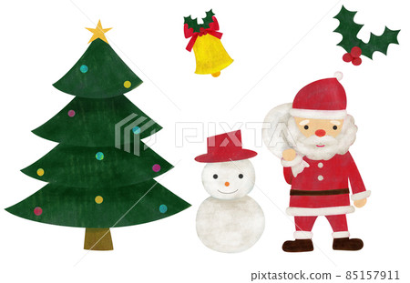 Christmas ornaments Santa Claus, Christmas trees and snowmen 85157911