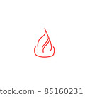 fire icon in outline style 85160231