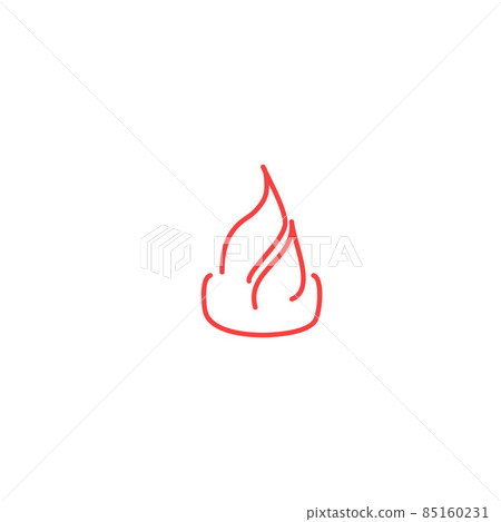 fire icon in outline style 85160231
