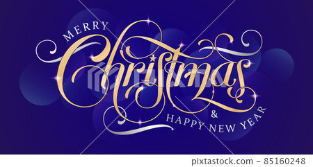 Merry Christmas lettering font, Christmas - Stock Illustration  [85160248] - PIXTA