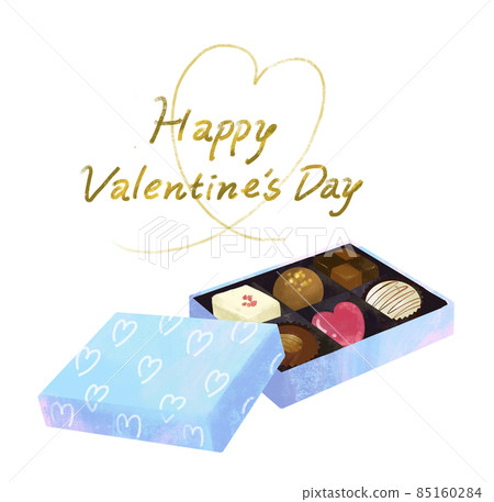 Happy Valentine chocolate gift illustration Happy Valentine chocolate gift illustration 85160284