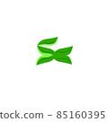 Abstract green leaf logo icon vector design. 85160395